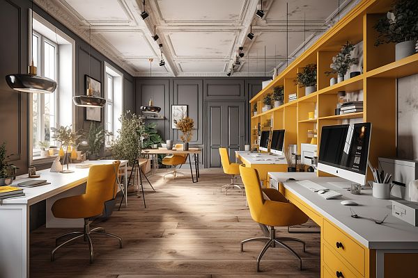 ein gemütlicher Arbeitsplatz - hier macht Arbeit Spaß
